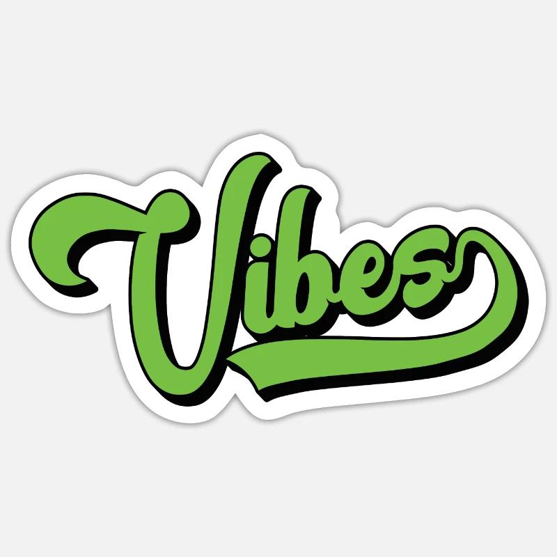 Vibes - Sticker Größe S (10 x 10 cm) - Mattweiß