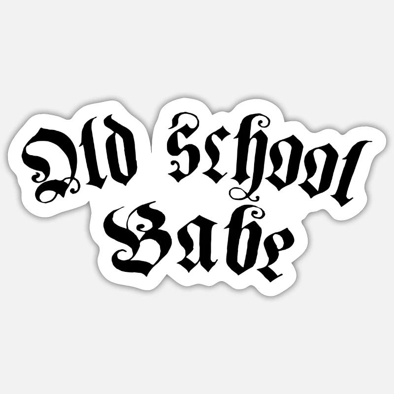 Old school babe Sticker Größe S (10 x 10 cm)
