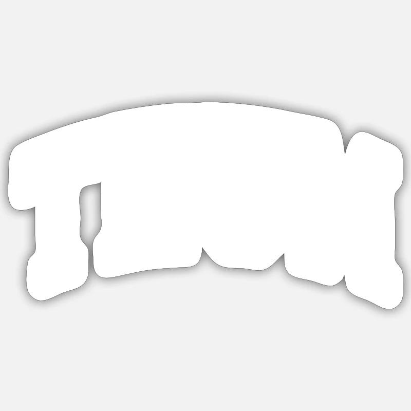 Thum - Sticker size S (10 x 10 cm) - white matte