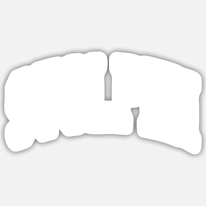 Stylo volé - Sticker taille S (10 x 10 cm) - blanc mat