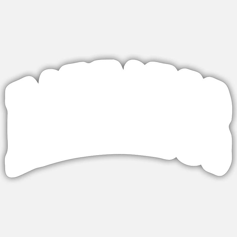 Barbade - Sticker taille S (10 x 10 cm) - blanc mat