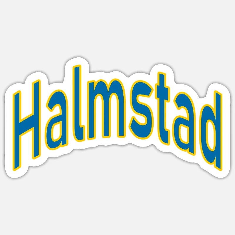 Halmstad - Sticker taille S (10 x 10 cm) - blanc mat