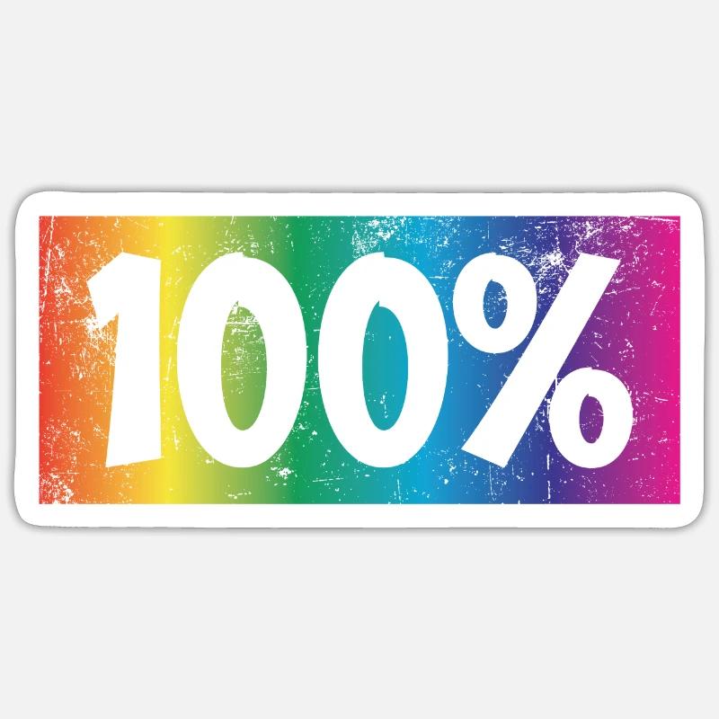 100 % Sticker size S (10 x 10 cm)