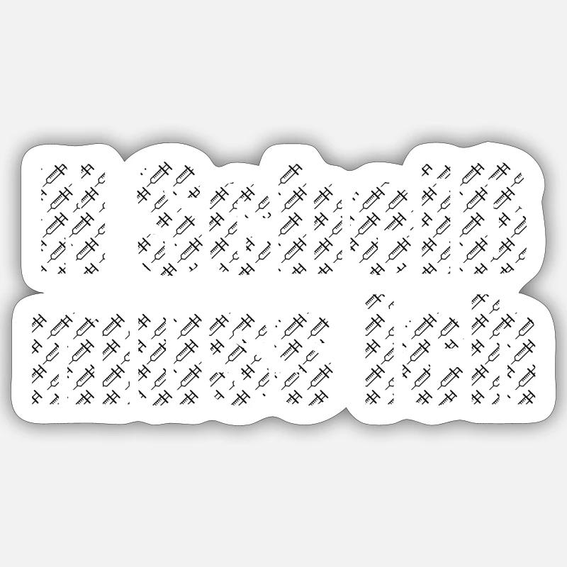 n scheiß muss ich - Sticker Größe S (10 x 10 cm) - Mattweiß