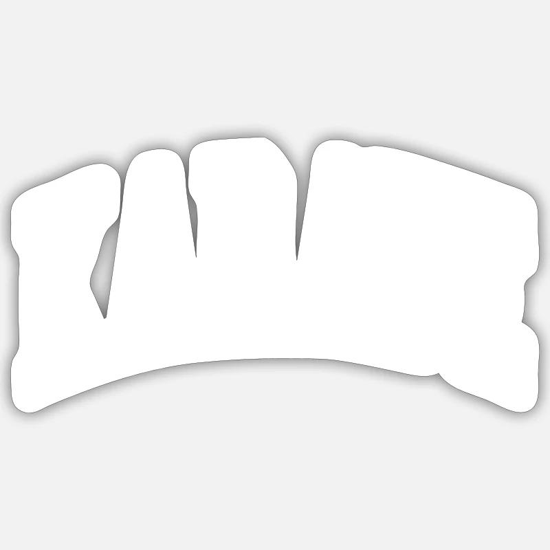Karaté - Sticker taille S (10 x 10 cm) - blanc mat