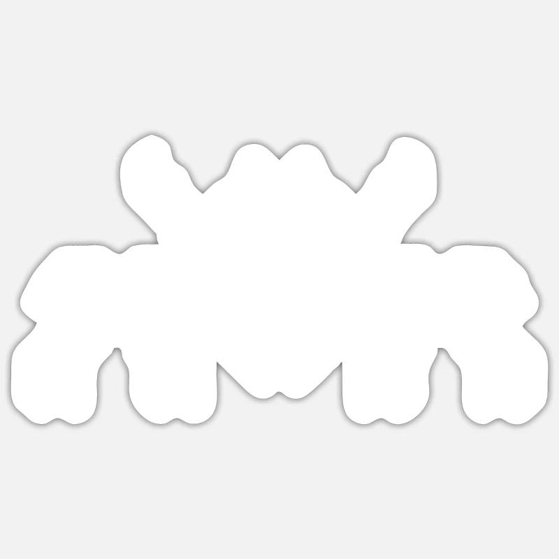 Cerf - Sticker taille S (10 x 10 cm) - blanc mat