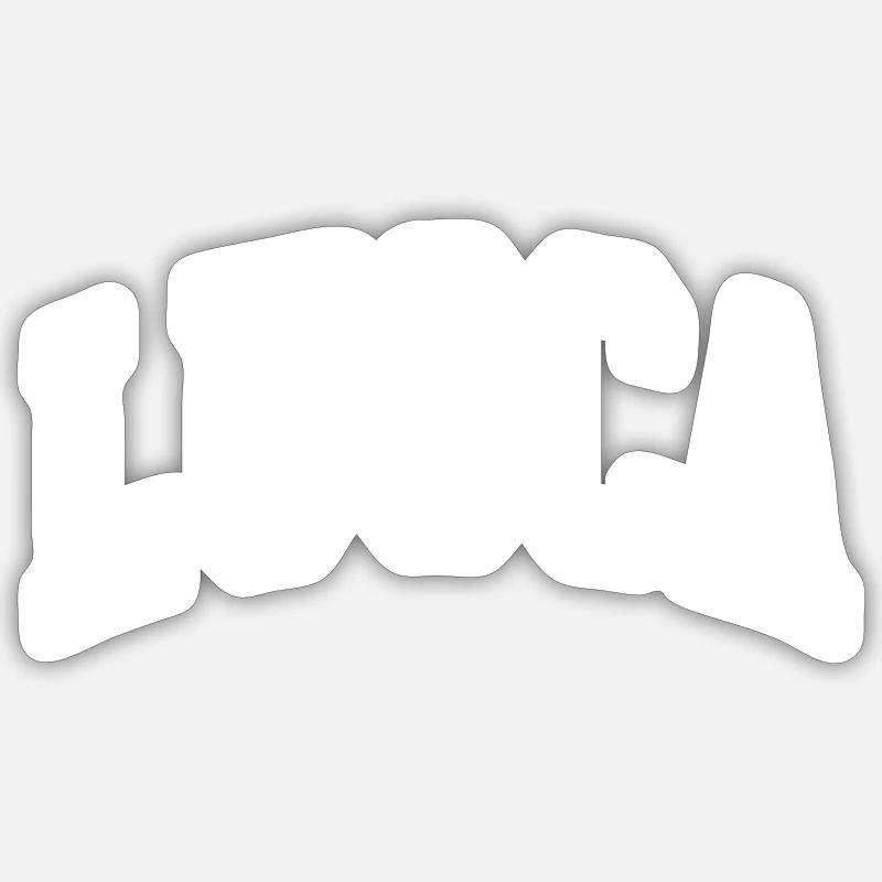 Lucques - Sticker taille S (10 x 10 cm) - blanc mat