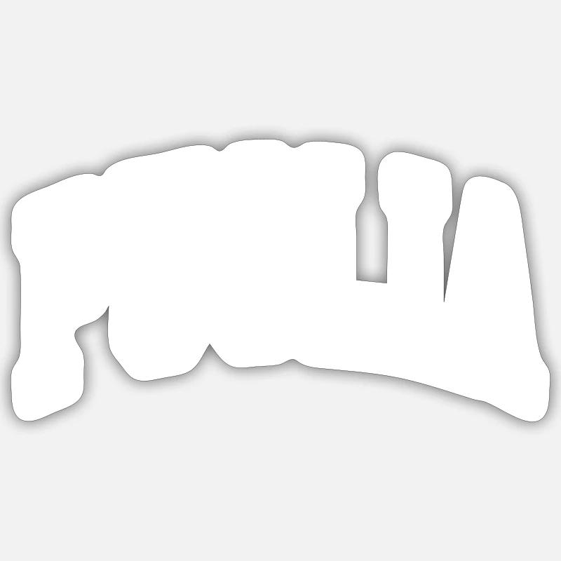 Pouilles - Sticker taille S (10 x 10 cm) - blanc mat