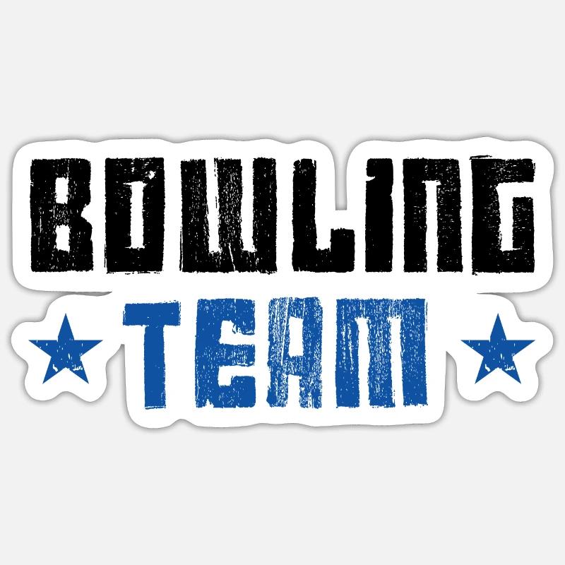 Équipe de bowling - Sticker taille S (10 x 10 cm) - blanc mat