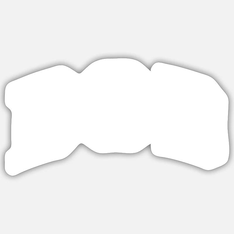 Bobsleigh - Sticker size S (10 x 10 cm) - white matte