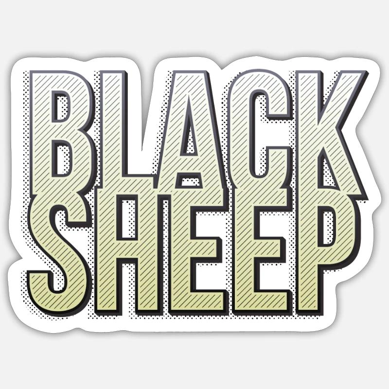 Black Sheep - Sticker size S (10 x 10 cm) - white matte