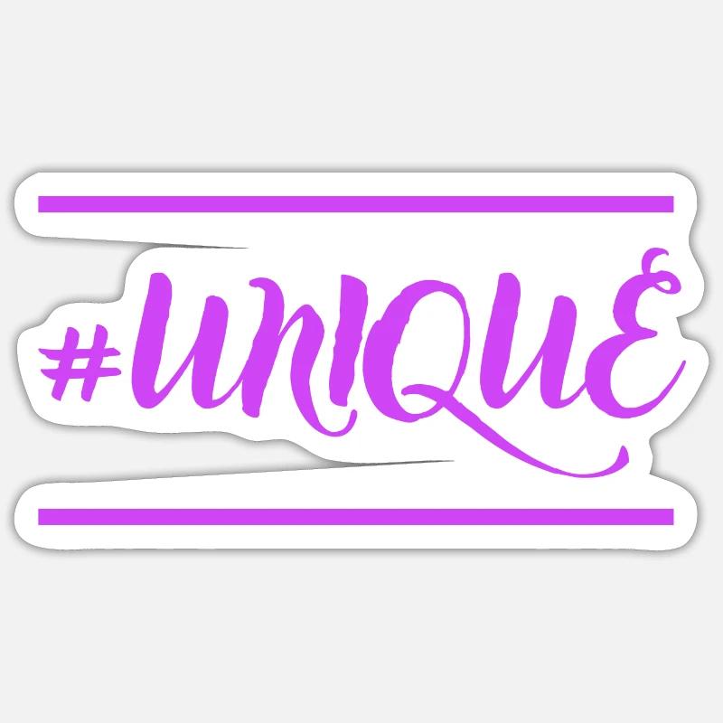 #UNIQUE - Sticker size S (10 x 10 cm) - white matte