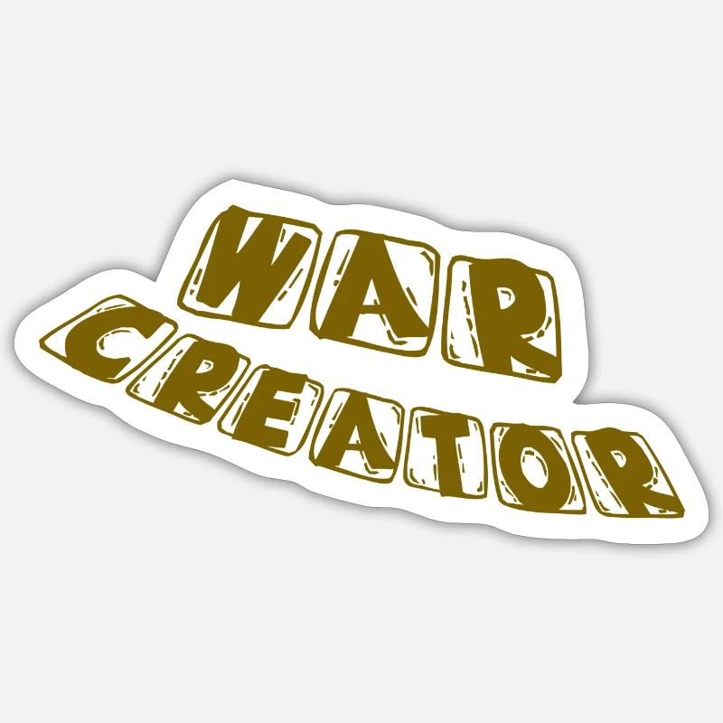War creator - Sticker Größe S (10 x 10 cm) - Mattweiß