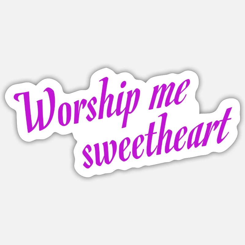 Adore-moi chérie - Sticker taille S (10 x 10 cm) - blanc mat
