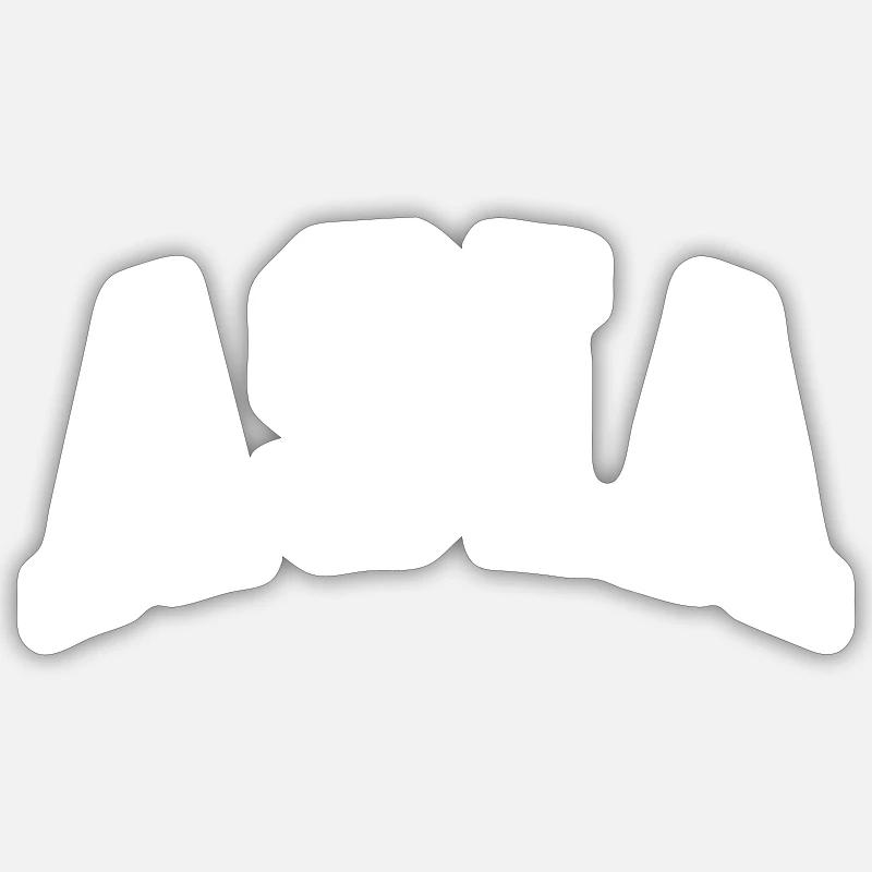 Asie - Sticker taille S (10 x 10 cm) - blanc mat