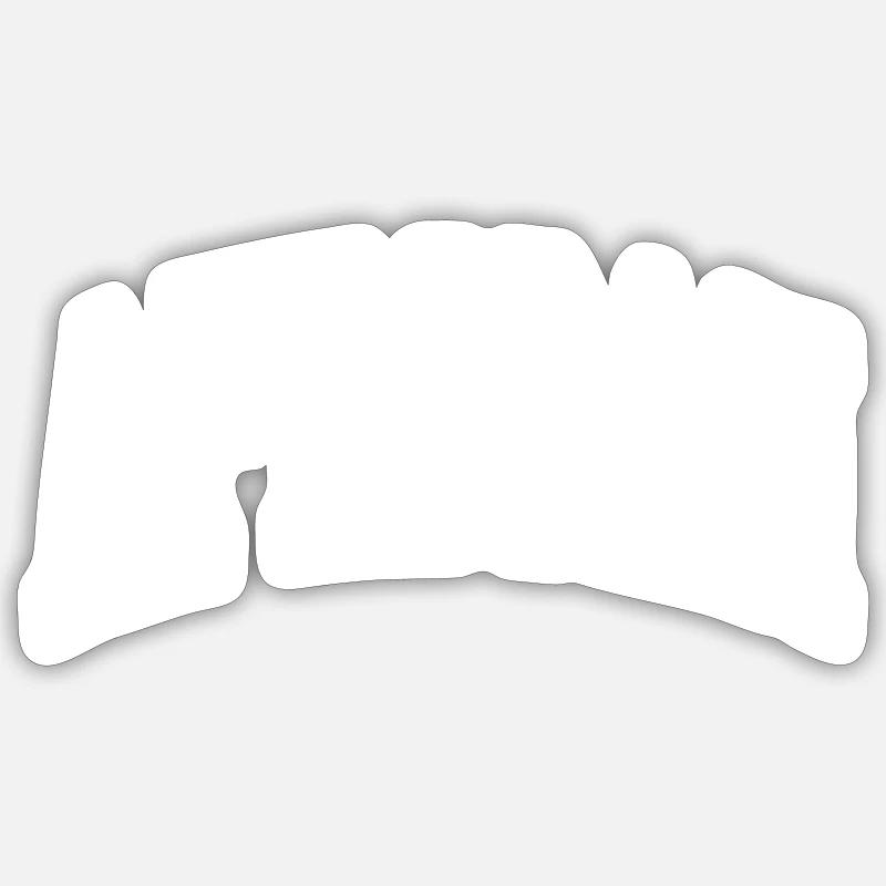 Africain - Sticker taille S (10 x 10 cm) - blanc mat