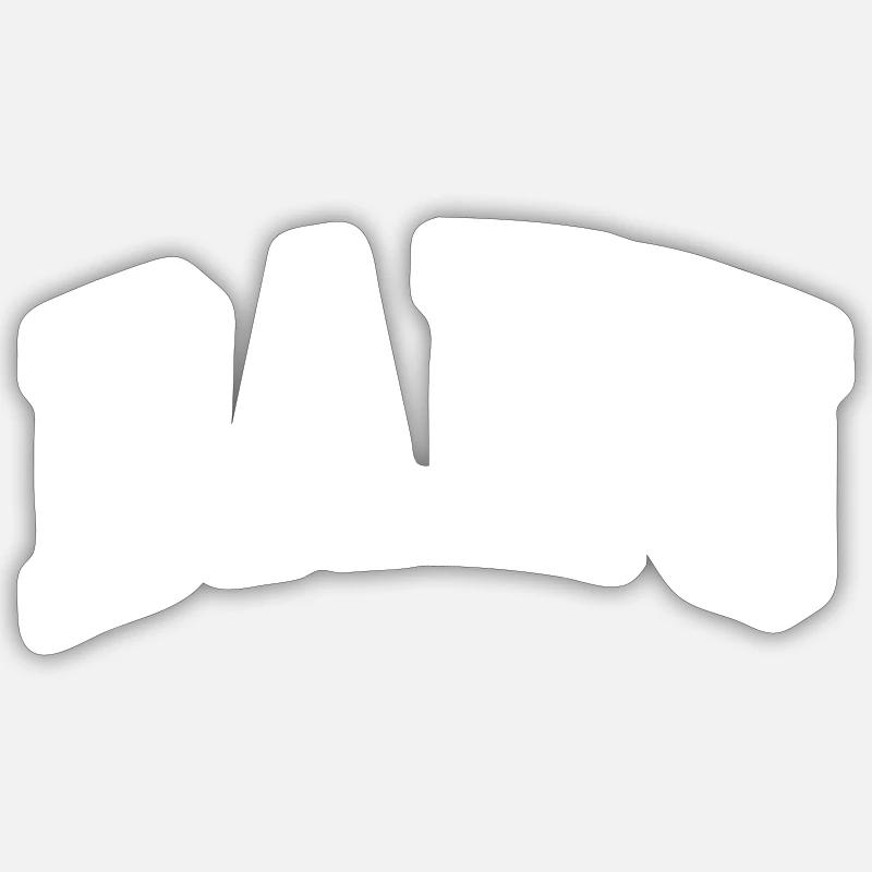 Bakou - Sticker taille S (10 x 10 cm) - blanc mat
