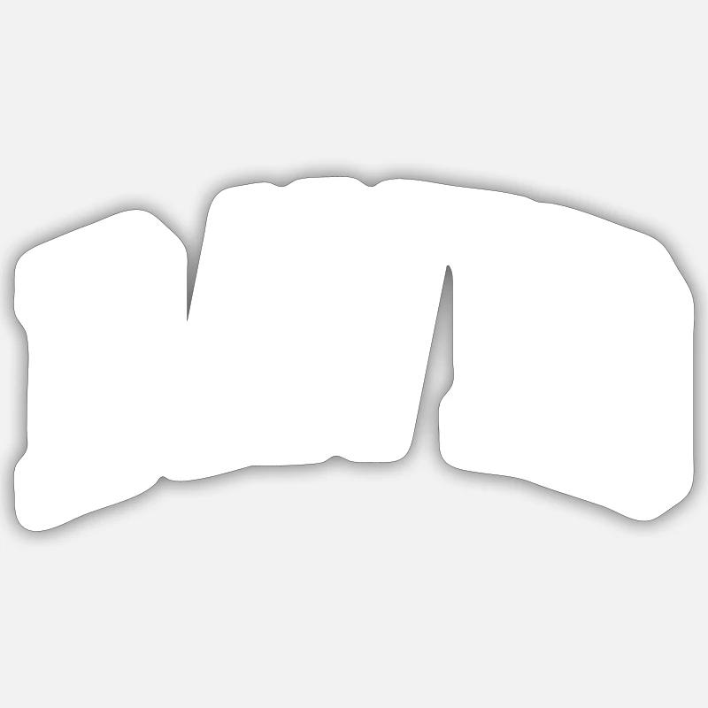 David - Sticker Größe S (10 x 10 cm) - Mattweiß