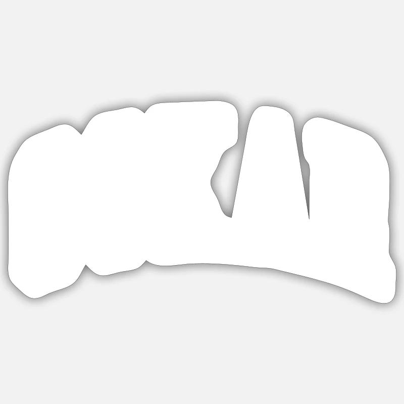 Oskar - Sticker taille S (10 x 10 cm) - blanc mat