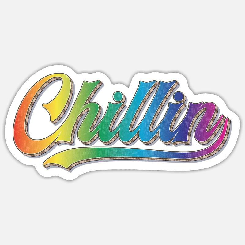 Chillin Chill - Sticker Größe S (10 x 10 cm) - Mattweiß