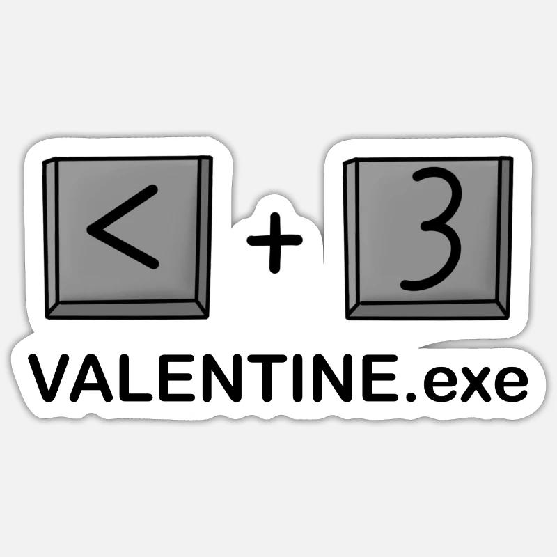Valentine Computer Button Valentine's Day Sticker size S (10 x 10 cm)