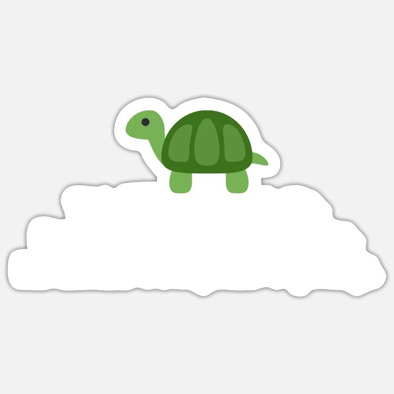 Bob the turtle - Sticker size S (10 x 10 cm) - white matte