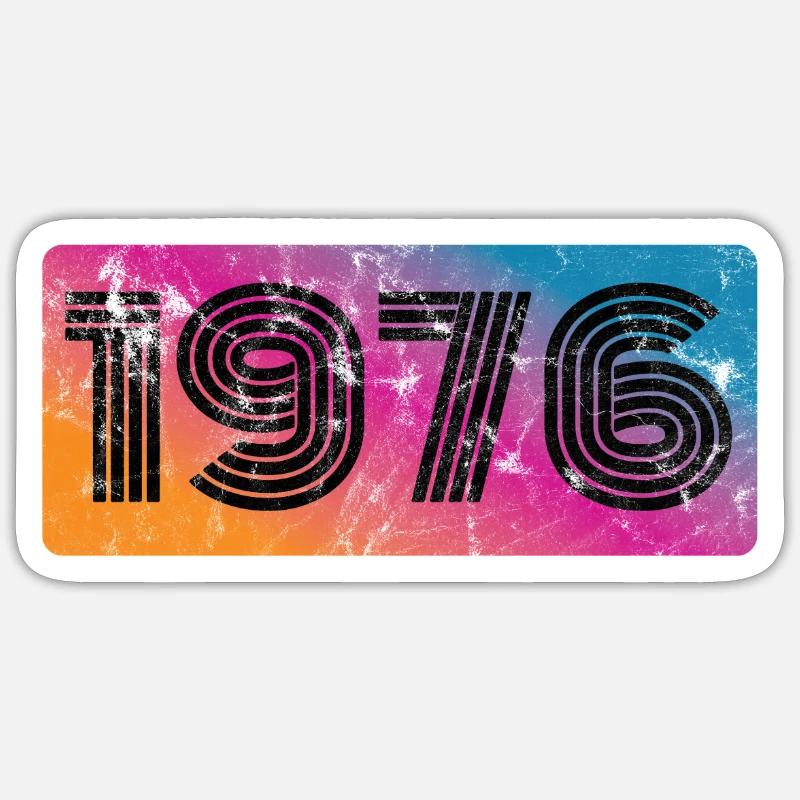 1976 - Sticker Größe S (10 x 10 cm) - Mattweiß