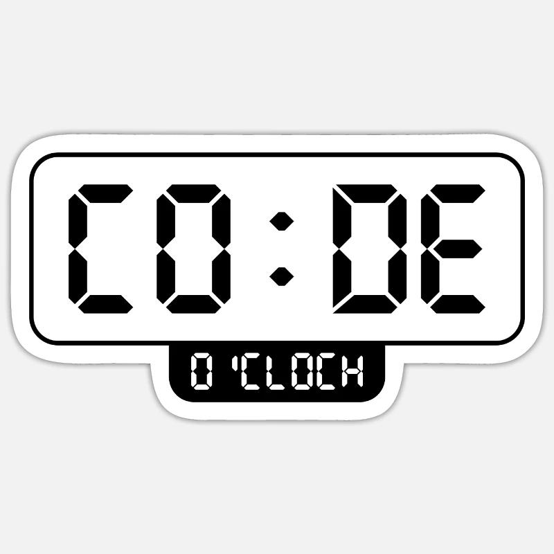 Programmation - Sticker taille S (10 x 10 cm) - blanc mat