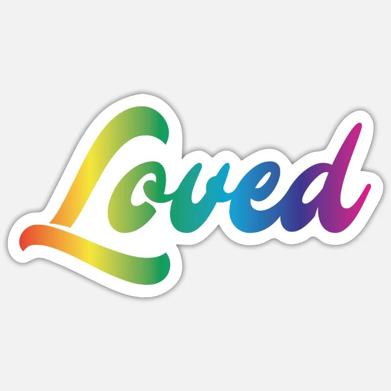 Loved Sticker size S (10 x 10 cm)