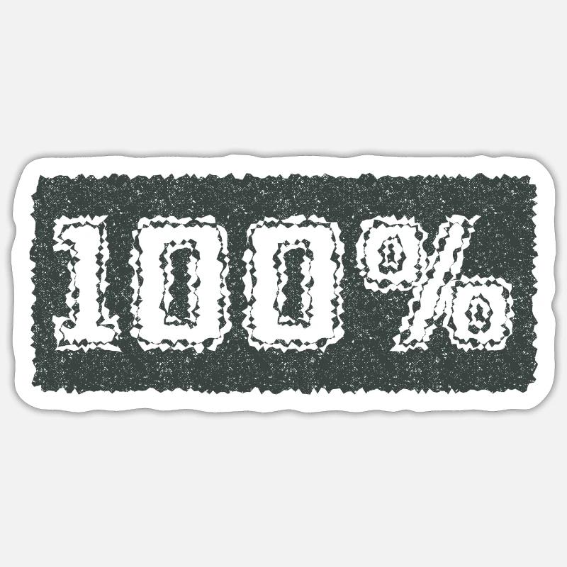 100% retro Sticker size S (10 x 10 cm)