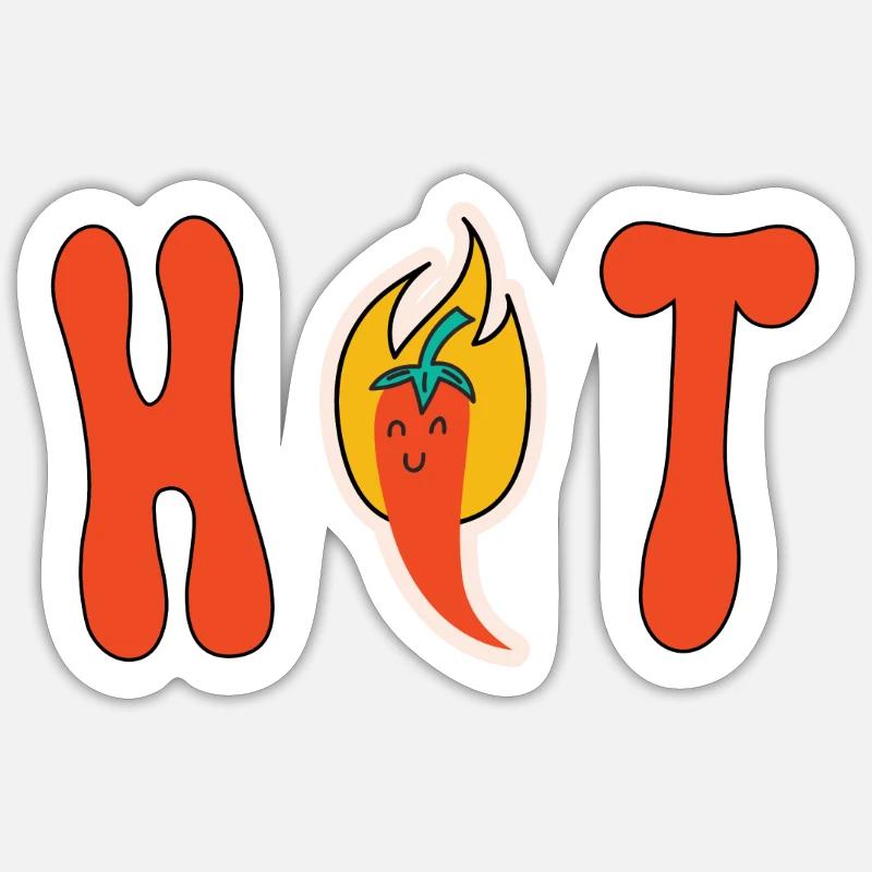 Hot Chilly scharf Sticker Größe S (10 x 10 cm)