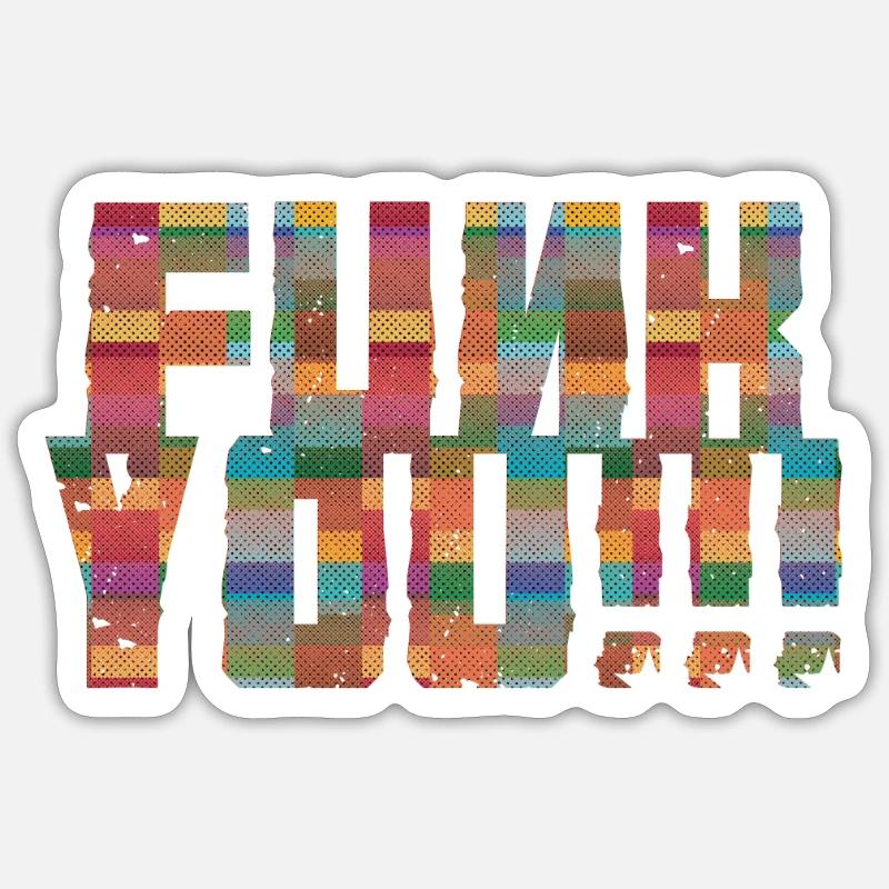 Funk you - Sticker Größe S (10 x 10 cm) - Mattweiß