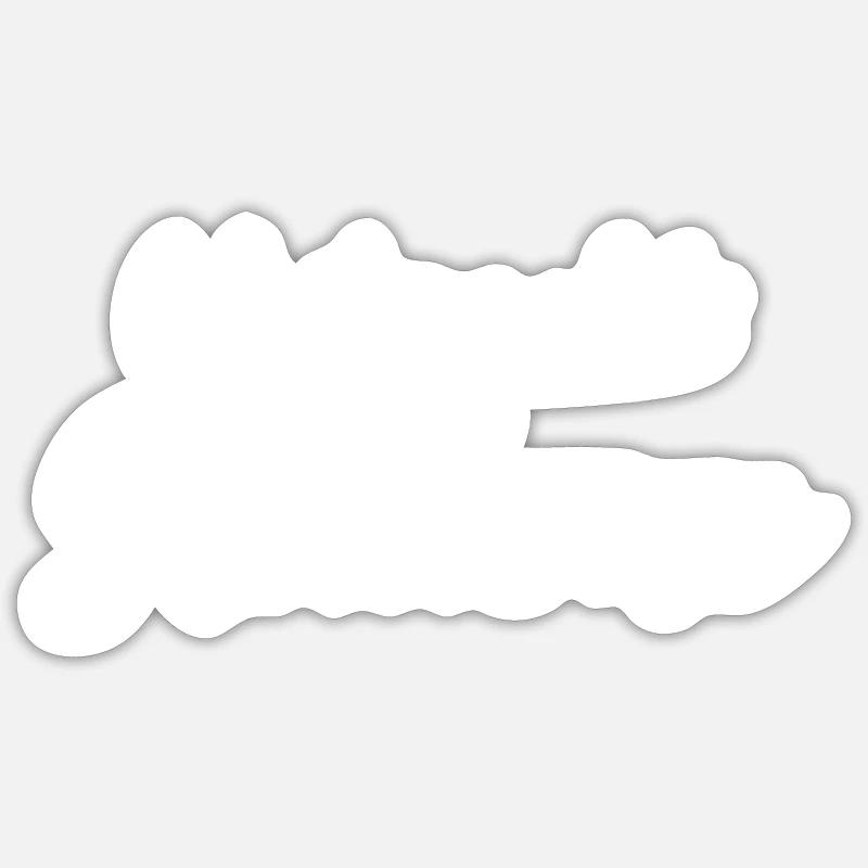 Weihnachtsstallone Geschenk white - Sticker Größe S (10 x 10 cm) - Mattweiß