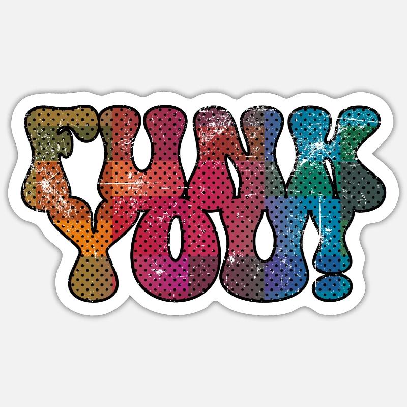 Funk you - Sticker Größe S (10 x 10 cm) - Mattweiß