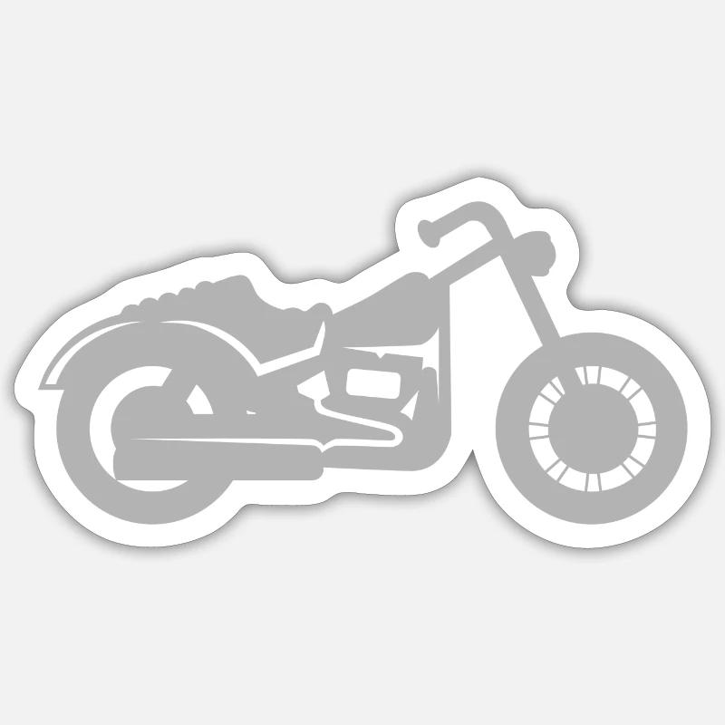 Motorcycle - Sticker size S (10 x 10 cm) - white matte