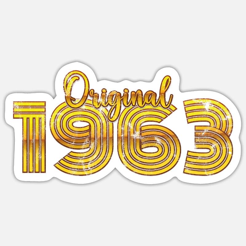 Millésime 1963 - Sticker taille S (10 x 10 cm) - blanc mat