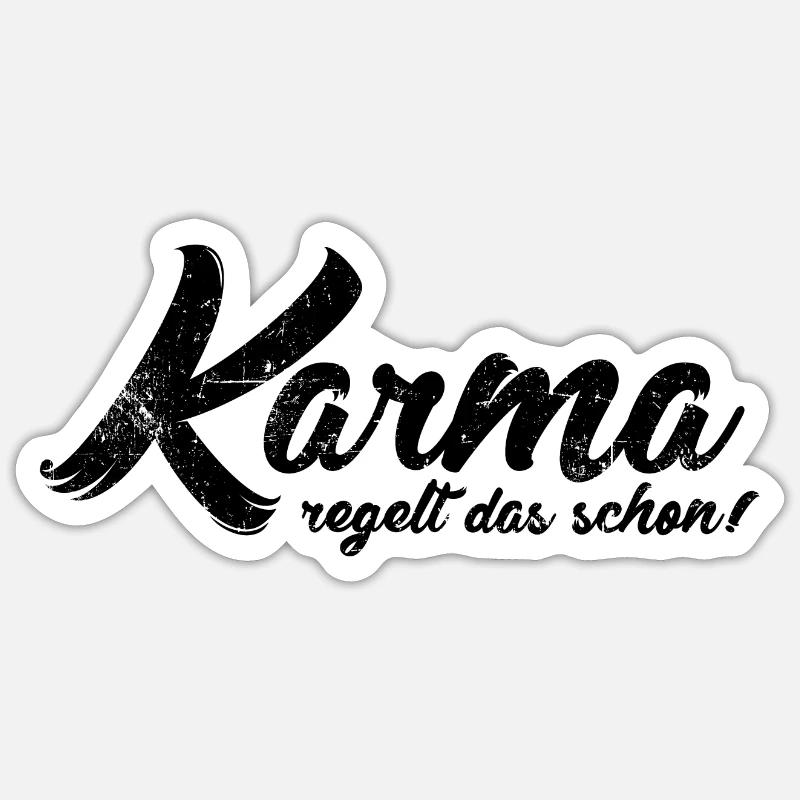 Karma regelt das schon Sticker Größe S (10 x 10 cm)