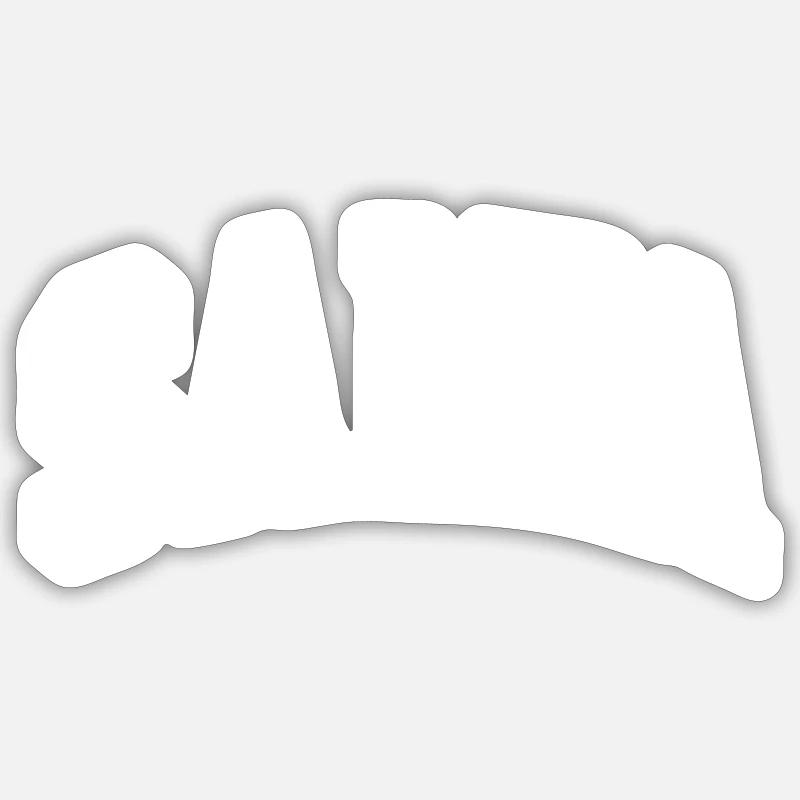 Salta - Sticker taille S (10 x 10 cm) - blanc mat
