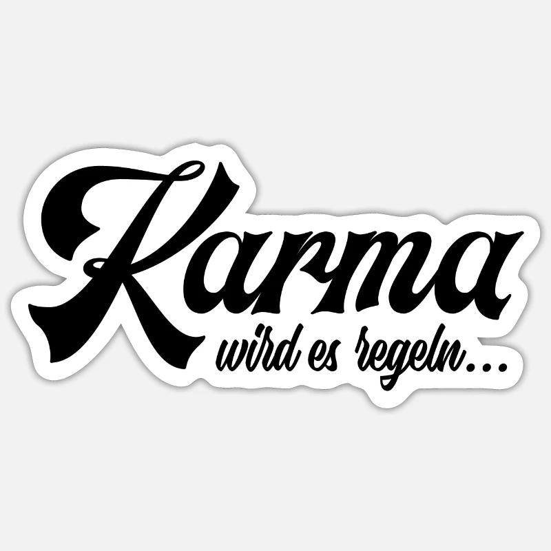 Karma wird es regeln Sticker Größe S (10 x 10 cm)