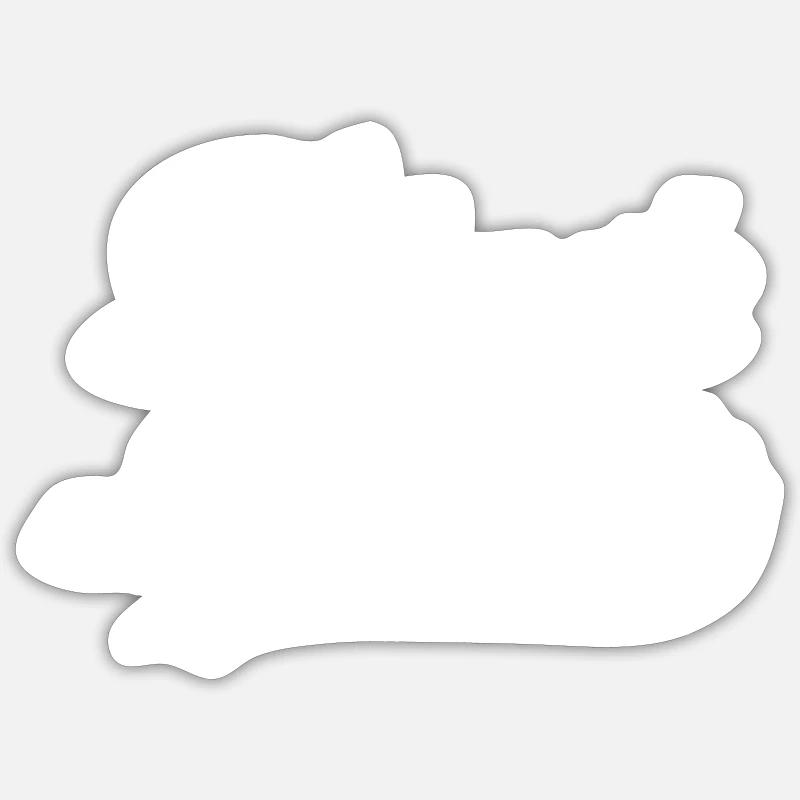 Black Sheep Retro - Sticker size S (10 x 10 cm) - white matte