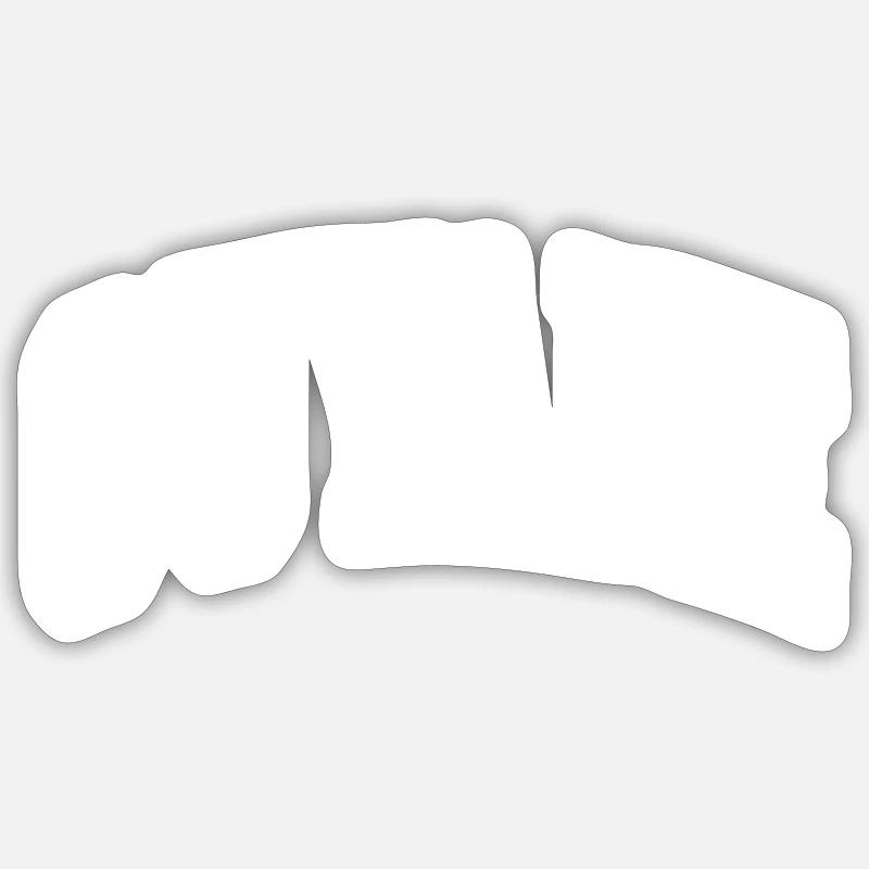 Guyane - Sticker taille S (10 x 10 cm) - blanc mat