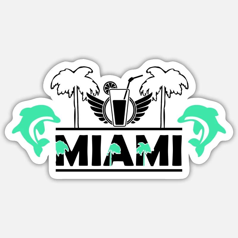 Miami Sticker size S (10 x 10 cm)
