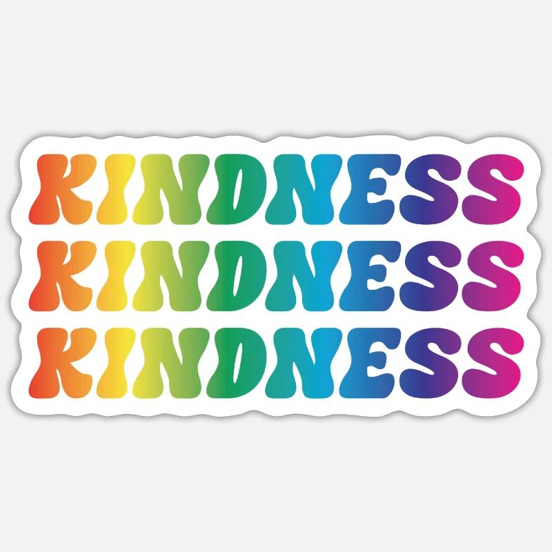 Kindness Spruch - Sticker Größe S (10 x 10 cm) - Mattweiß