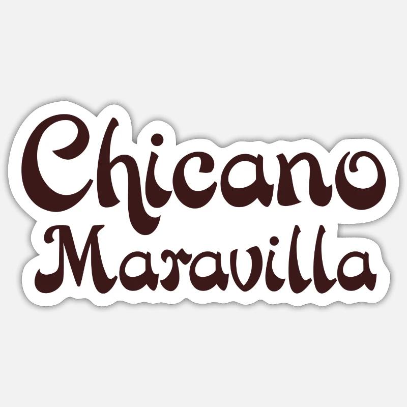 Chicano - Sticker taille S (10 x 10 cm) - blanc mat