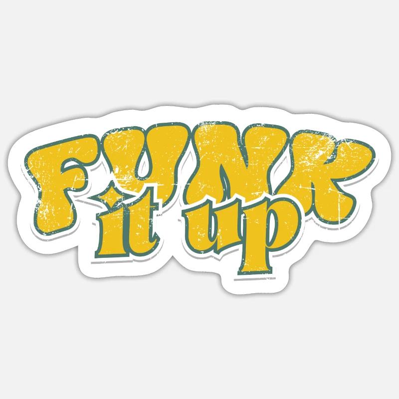 Funk it up - Sticker Größe S (10 x 10 cm) - Mattweiß