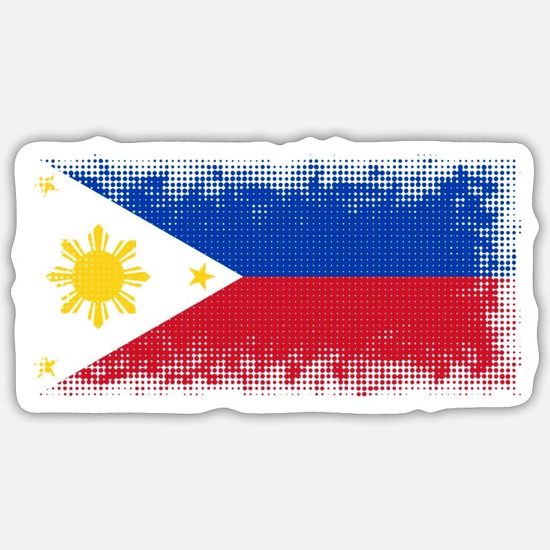 Philippines - Sticker taille S (10 x 10 cm) - blanc mat