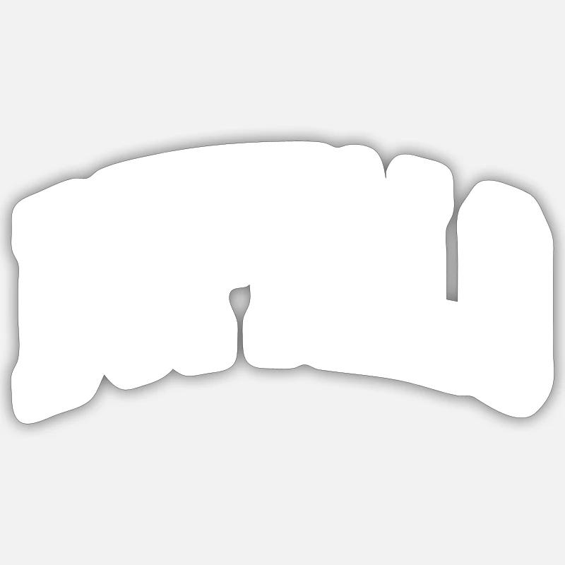 Buffle - Sticker taille S (10 x 10 cm) - blanc mat
