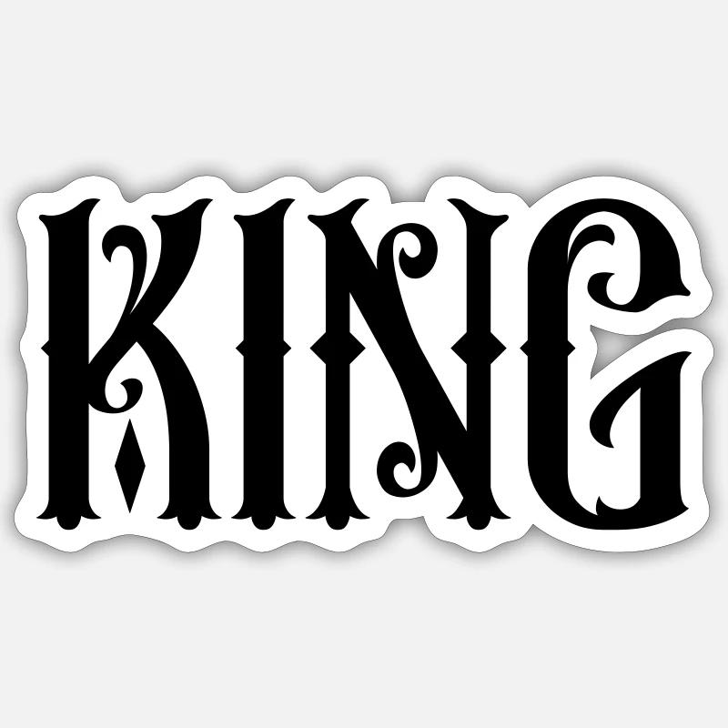 Roi - Sticker taille S (10 x 10 cm) - blanc mat