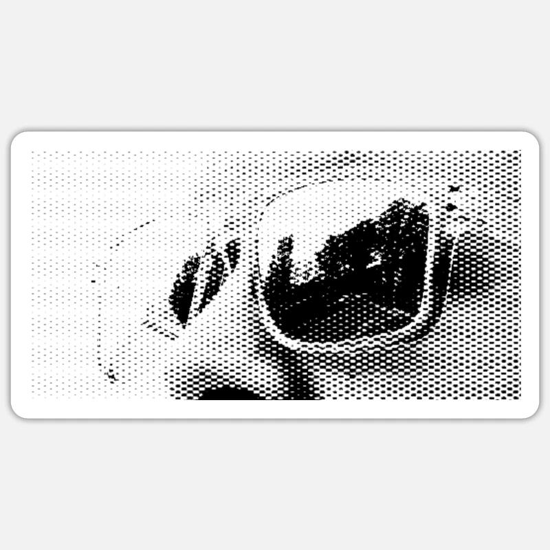 Lunettes de soleil - Sticker taille S (10 x 10 cm) - blanc mat