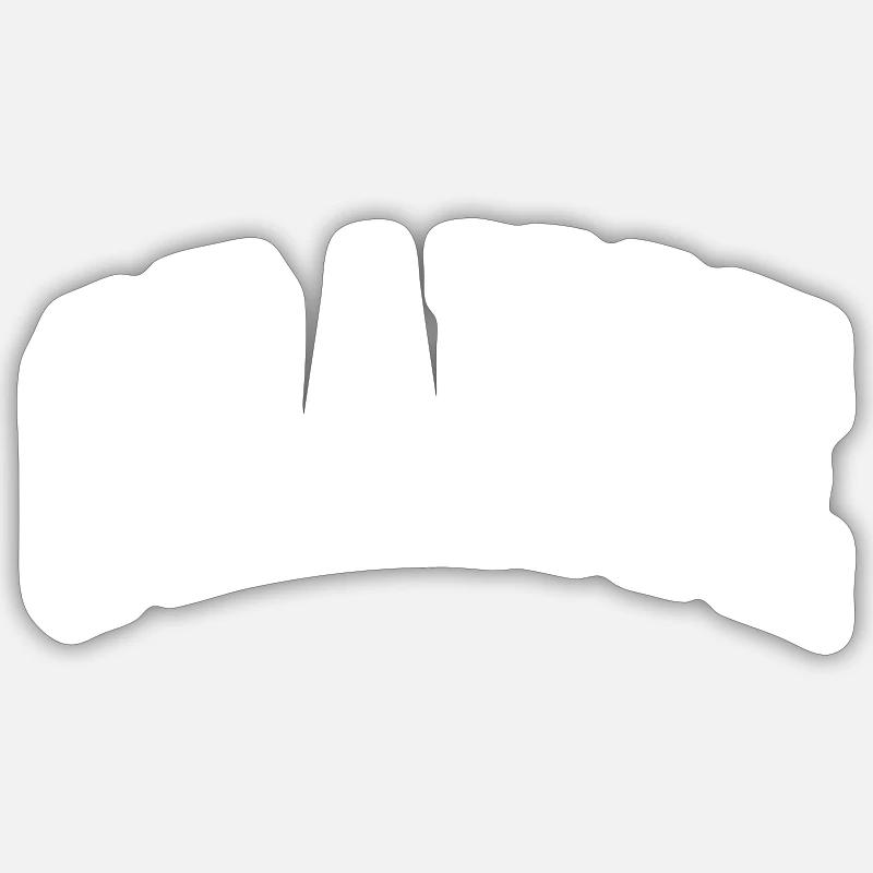 Orange - Sticker taille S (10 x 10 cm) - blanc mat